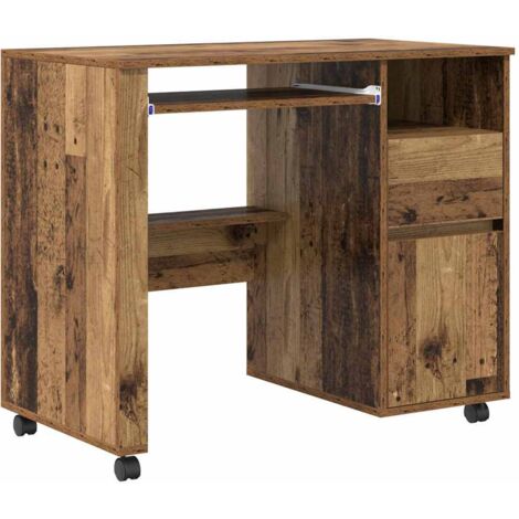 Escritorio con Ruedas con cajón Madera Vieja 91 x 50 x 77 cm vidaXL