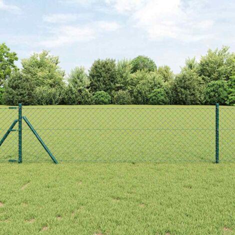Cerca de eslabones de cadena Verde 25 x 0.4 m Acero vidaXL