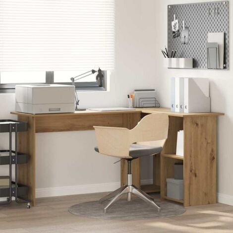 Escritorio Roble artisan 142 x 102 x 73 cm Madera contrachapada vidaXL (1/5)