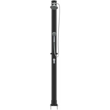 Ducha Solar Exterior Negro 217 cm PVC y aluminio vidaXL