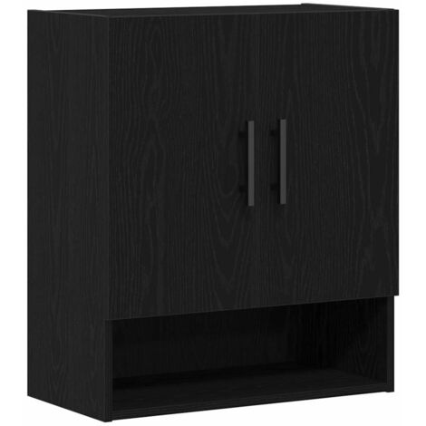 Mueble de pared Montaje en la pared Roble negro 60 x 31 x 70 cm vidaXL