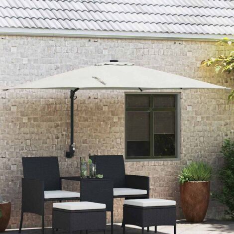 Parasol de jardín Beige y Negro 248.5 x 247.5 x 160 cm vidaXL