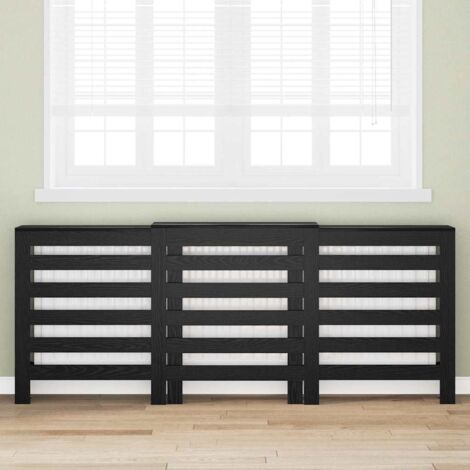 Cubierta de Radiador Roble Negro 205 x 21.5 x 83.5 cm vidaXL