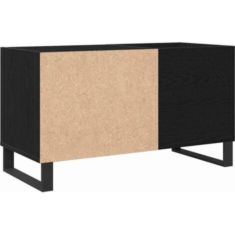 Mueble para discos de vinilo Roble Negro 85 x 38 x 48 cm vidaXL (1/5)