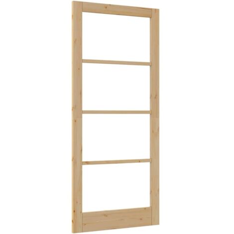 vidaXL Puerta Interior con Cristal "ORKDAL" 93x211x4 cm de Madera Maciza de Pino
