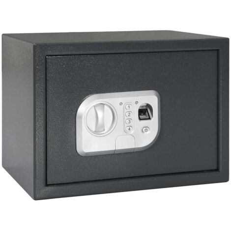 Caja fuerte digital Gris oscuro 25 x 35 x 25 cm Acero vidaXL