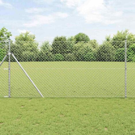 Cerca de eslabones de cadena 10 x 1,4 m Acero galvanizado vidaXL