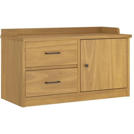 Banco de recibidor SANDNES madera maciza de pino 87x40x50 cm vidaXL