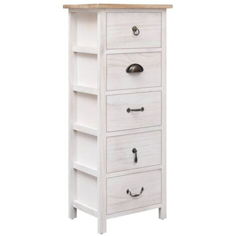 Armario auxiliar de madera de paulownia 35x25x87 cm vidaXL