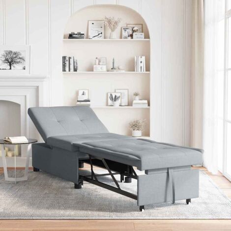 Sofá cama desplegable Gris Claro 194 x 50 x 82 cm tela vidaXL (1/5)