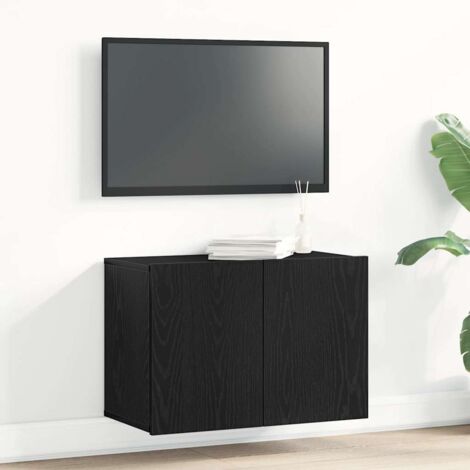 Mueble de TV roble negro 60x30x41 cm madera de ingeniería vidaXL (1/5)