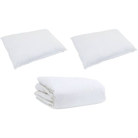 Juego de Edredón con almohada 3 pcs Pluma de pato vidaXL (1/5)