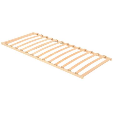 Base de lamas Marrón 90 x 190 cm Madera de haya maciza vidaXL