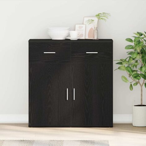 Vitrina Roble negro 79 x 38 x 80 cm Madera contrachapada vidaXL