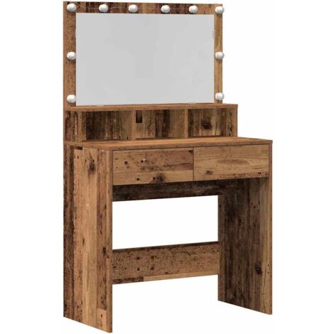 Mesa de tocador con cajón Madera vieja 80 x 41 x 134.5 cm vidaXL