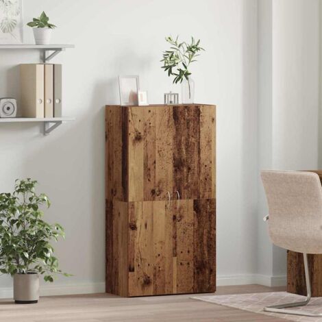 Gabinete de oficina con estante Madera vieja 60 x 32 x 115 cm vidaXL