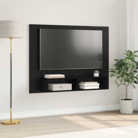 Mueble de TV de Pared Roble negro 120 x 23.5 x 90 cm vidaXL