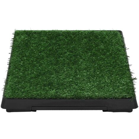 Inodoro mascotas con bandeja césped artificial verde 63x50x7 cm vidaXL