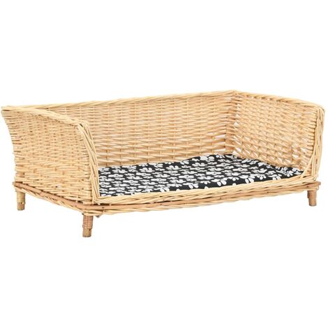 Cesta para perros con cojín sauce natural 90x54x35 cm vidaXL