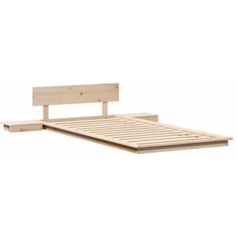 Estructura de cama Marrón 90 x 190 cm Madera vidaXL (1/5)