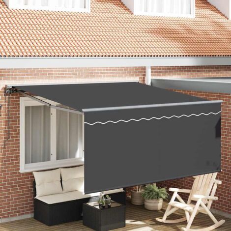 Toldo Retráctil Antracita 350 x 250 cm Poliéster y Aluminio vidaXL (1/5)