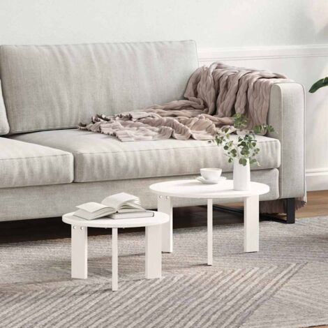 Mesa de Café 2 pcs Blanco 47.5 x 47.5 x 27 cm vidaXL (1/5)