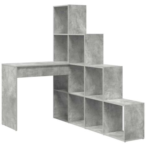 Escritorio de Esquina Gris hormigón 101.5 x 149.5 x 149.5 cm vidaXL (1/5)