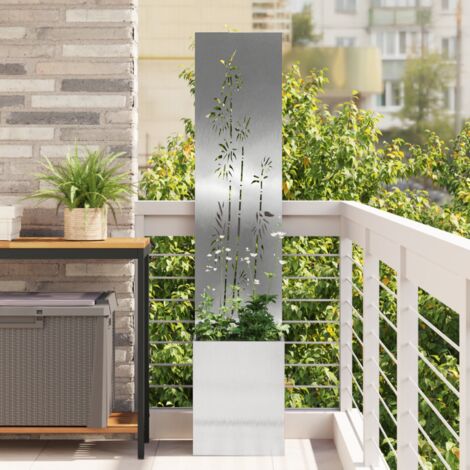 Pantalla de Privacidad para Jardín Floral Plata 32 x 140 cm vidaXL