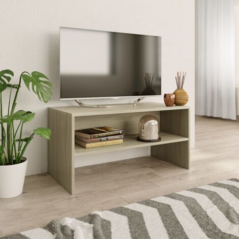 Mueble de TV madera contrachapada roble Sonoma 80x40x40cm vidaXL