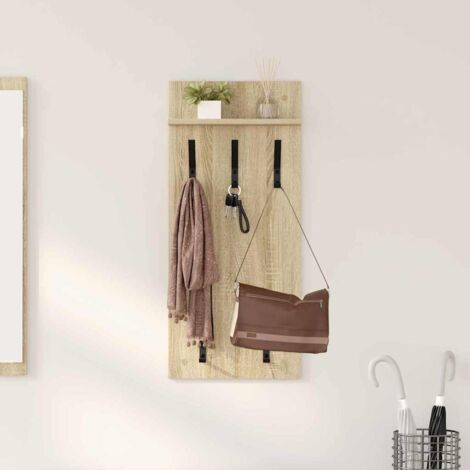 Perchero de pared con estante Roble Sonoma 90 x 40 x 10 cm vidaXL
