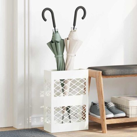 Soporte para sombrilla Blanco 28 x 12 x 41 cm Metal vidaXL