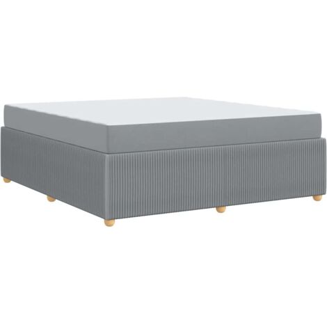 Estructura de cama con colchón Gris Claro 180 x 200 cm tela vidaXL (1/5)