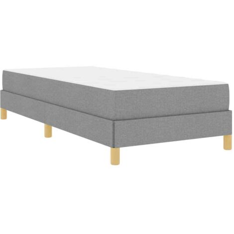 Cama tipo Box Spring con colchón Gris Claro 90 x 200 cm tela vidaXL (1/5)