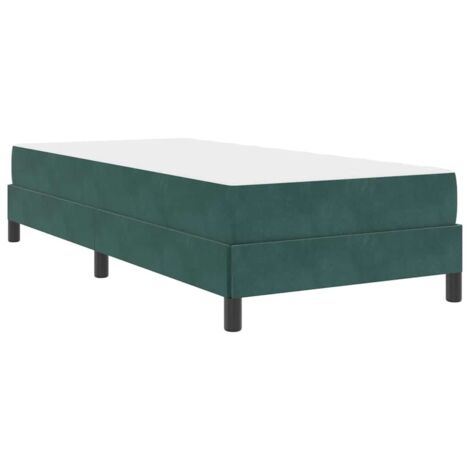 Cama tipo Box Spring con colchón Verde oscuro 90 x 200 cm tela vidaXL (1/5)