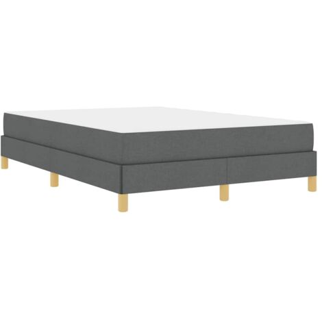 Cama tipo Box Spring con colchón Gris oscuro 160 x 200 cm tela vidaXL (1/5)