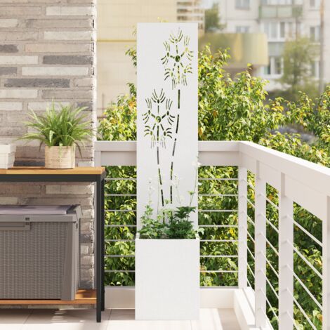 Pantalla de Privacidad para Jardín Floral Blanco 32 x 140 cm vidaXL (1/5)