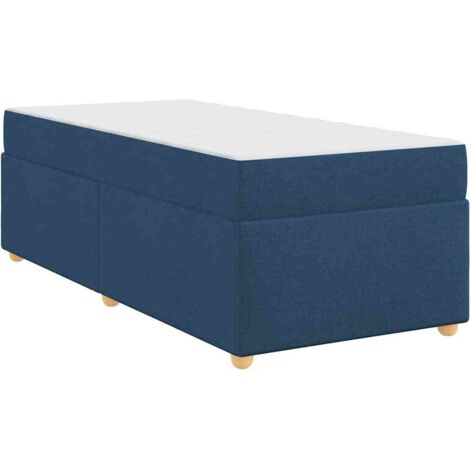 Estructura de cama con colchón Azul 80 x 200 cm tela vidaXL (1/5)