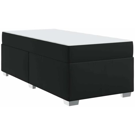 Estructura de cama con colchón Negro 90 x 190 cm tela vidaXL (1/5)
