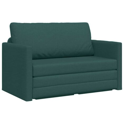 Sofá cama 110cm Verde oscuro tela vidaXL (1/5)
