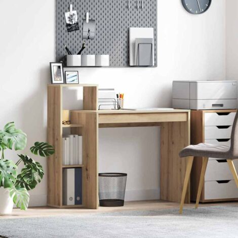 Escritorio Roble artisan 100 x 40 x 90 cm Madera contrachapada vidaXL