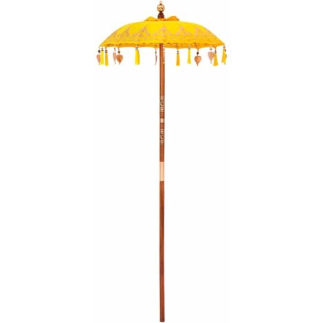 Parasol Balinés Amarillo 125 x 125 x 260 cm Algodón vidaXL (1/5)