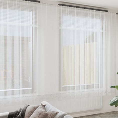 Cortina de Encaje con cortinas 500x260cm Poliéster vidaXL