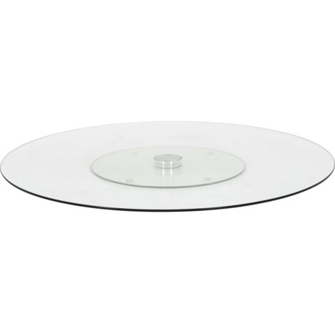 Plato giratorio para servir vidrio templado transparente 60 cm vidaXL