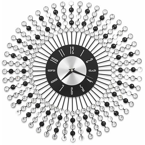 Reloj de pared de metal negro 43 cm vidaXL