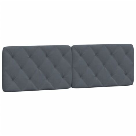 Cabecero de cama acolchado terciopelo gris oscuro 152 cm vidaXL (1/5)