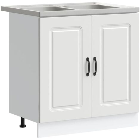 Gabinete de cocina Kalmar 2 pcs Blanco 80 x 46 x 81.5 cm vidaXL
