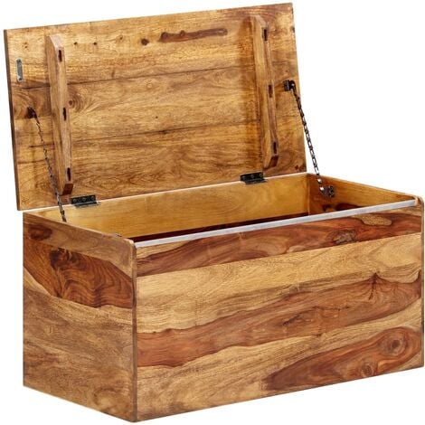 Baúl de almacenaje fabricado en madera contrachapada con acabado