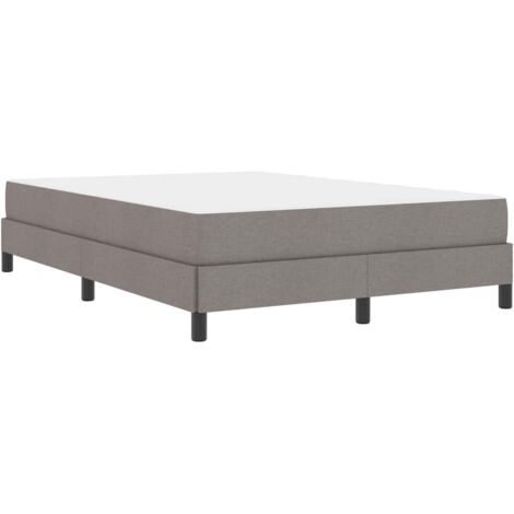 Cama tipo Box Spring con colchón Taupé 140 x 190 cm tela vidaXL (1/5)