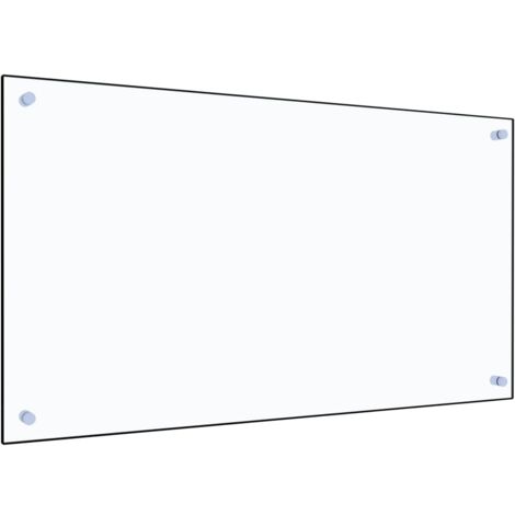 Protector contra salpicaduras cocina vidrio templado 90x50 cm vidaXL