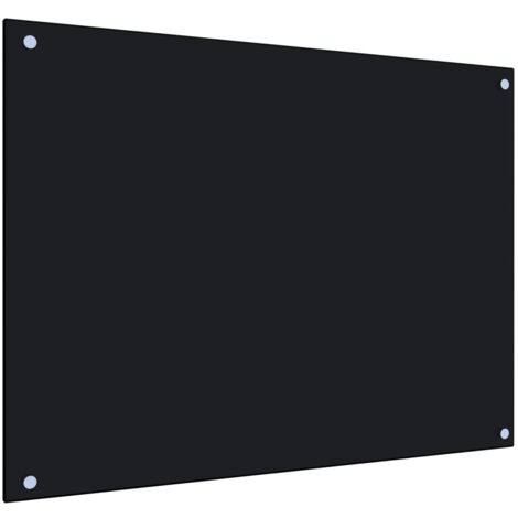 Protección salpicaduras cocina vidrio templado negro 80x60 cm vidaXL